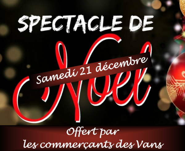 Spectacle de Noël le samedi 21/12